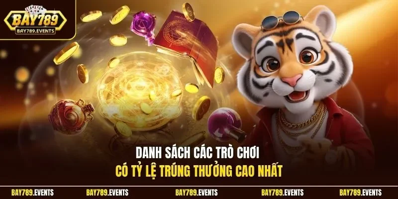 Danh sách các trò chơi có tỷ lệ trúng thưởng cao nhất
